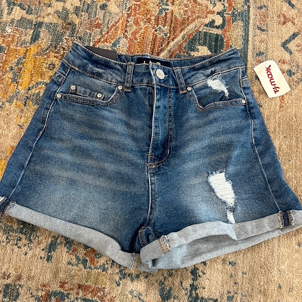NWT Indigo Rein super high rise mom shorts - Size 3